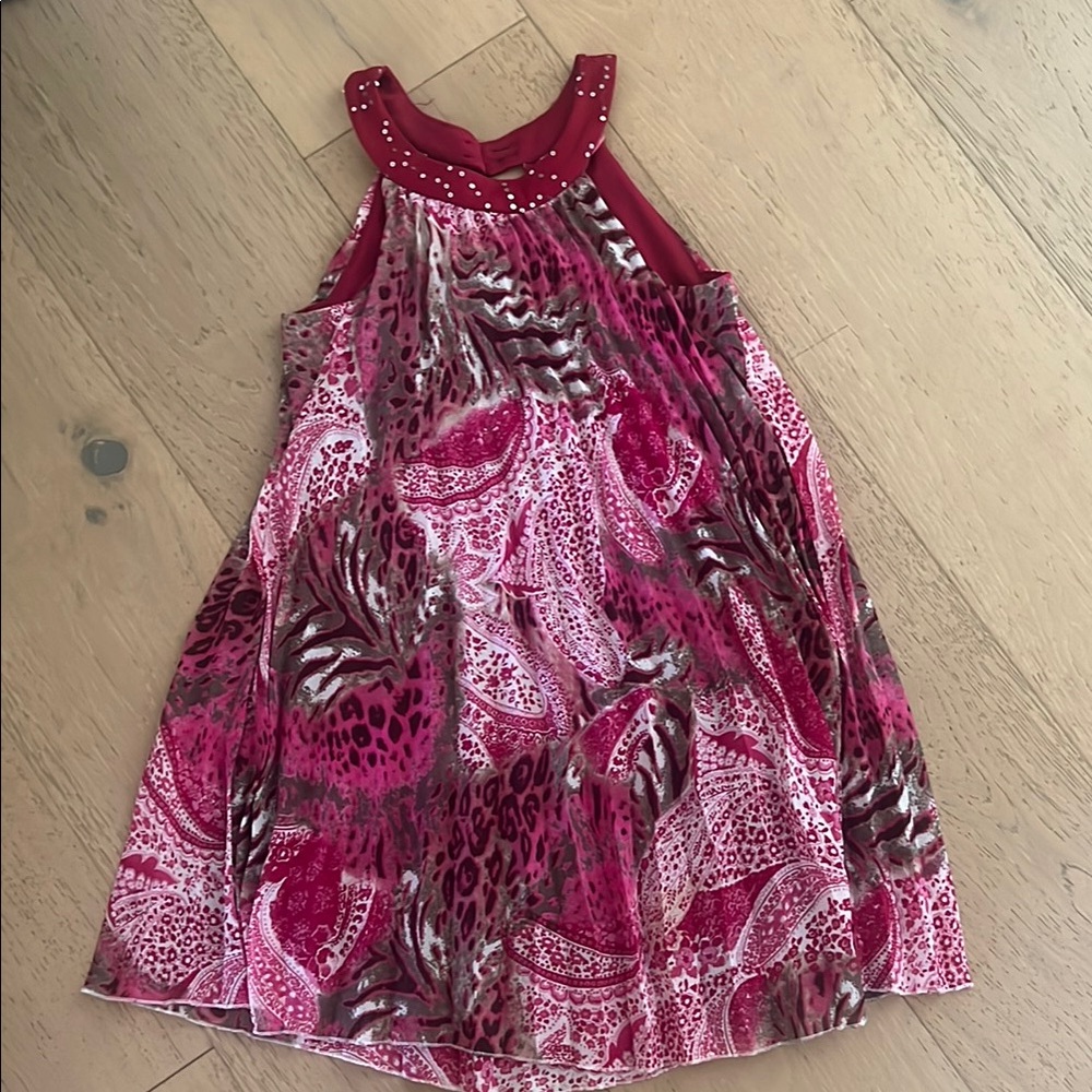 Elegant Pink and Brown Kids Formal Dress